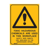 Toxic Hazard Chemicals Are Used - Caution Signs