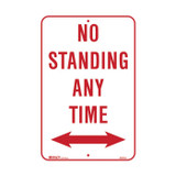 No Standing Any Time With Both Arrows - Parking Signs