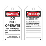 Do Not Operate Lockout tag   pack of 25 tags