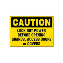 Caution Lock Out Power Before Opening Guards - Lockout Signs