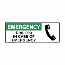 Dial 000 In Case - first aid Signs