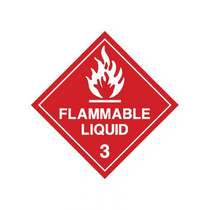 Flammable Liquid White - Dangerous Goods Signs