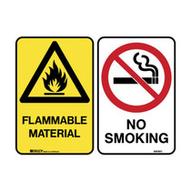 Flammable Material No Smoking - Caution Signs