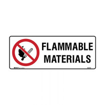 Flammable Materials No Smoking - Prohibition Signs