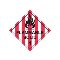 Flammable Solid 4 - Dangerous Goods Signs