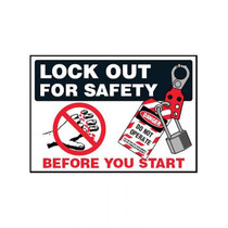 Lockout For Safety Before You Start - Lockout Signs