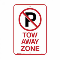 No Parking Picto Tow Away Zone - Parking Signs