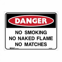 No Smoking No Naked Flames No Matches - Danger Signs