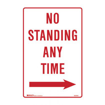 No Standing Any Time No Arrows - Parking Signs