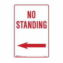 No Standing Left Arrow - Parking Signs