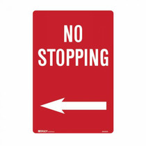 No Stopping Left Arrow - Parking Signs