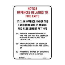 Notice Offences Relating To Fire Exits - Fire Equip Signs 845890