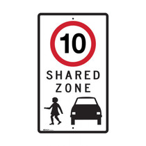 Shared Zone 10 KMH - Road Signs - Part No. 843360