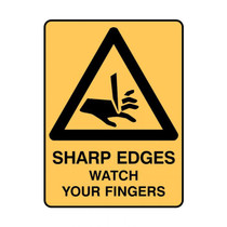 Sharp Edges Watch Your Fingers - Caution Signs