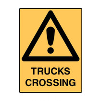 Trucks Crossing - Caution Signs