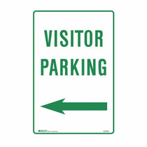 Visitor Parking Left Arrow - Parking Signs