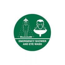 Emergency Shower And Eye Wash With Picto - Floor Signs - Part No. 852368