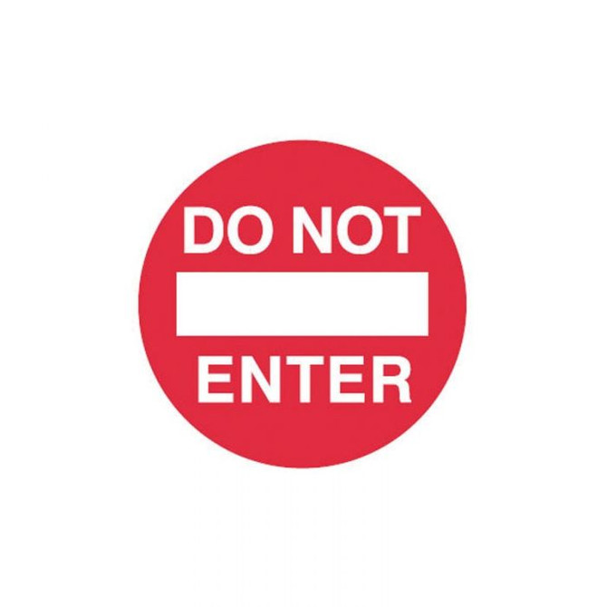 Do Not Enter - Floor Signs - Part No. 842085