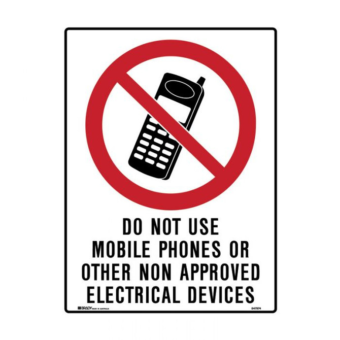 Do Not Use Mobile Phones Beyond This Point - Prohibition Signs - Part No. 855041