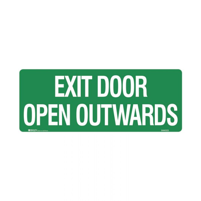 Exit Door Open Outwards - Exit Signs