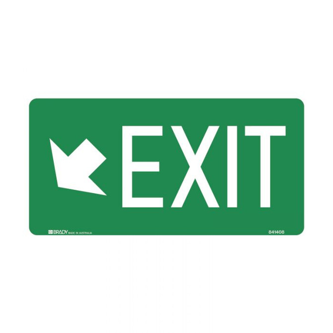 Exit Left Arrow Down - Exit Signs