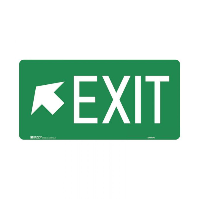 Exit Left Up Arrow - Exit Signs