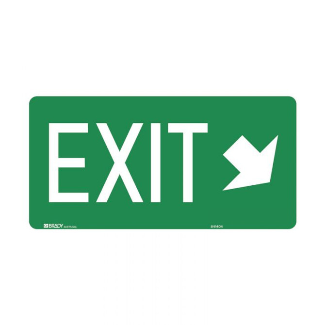 Exit Right Down Arrow - Exit Signs