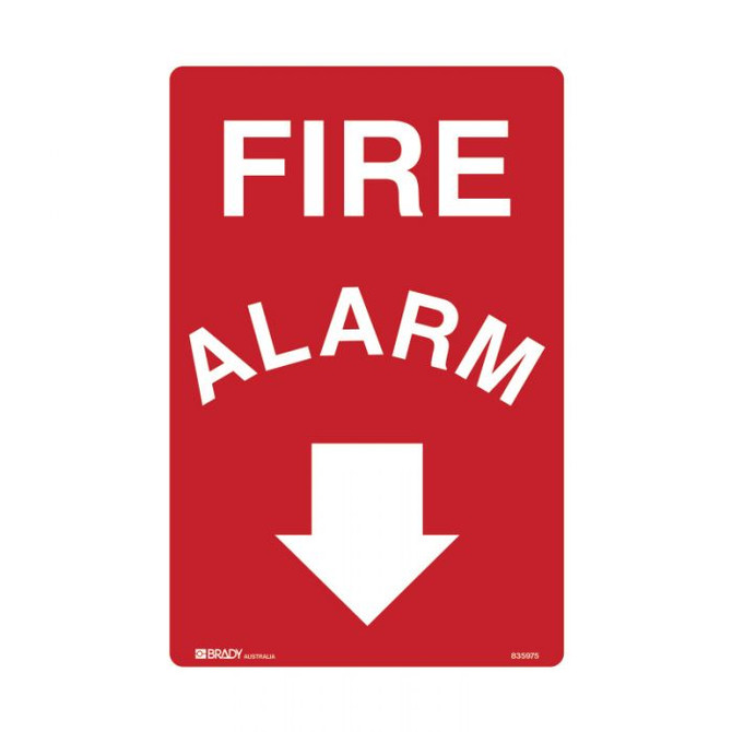 Fire Alarm With Down Arrow - Fire Equip Signs