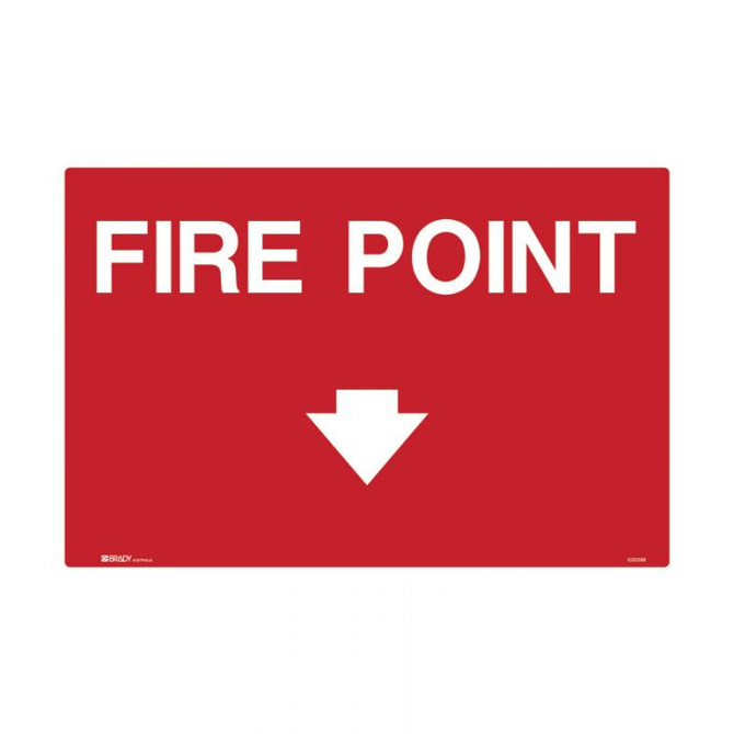 Fire Point Arrow Down - Fire Equip Signs