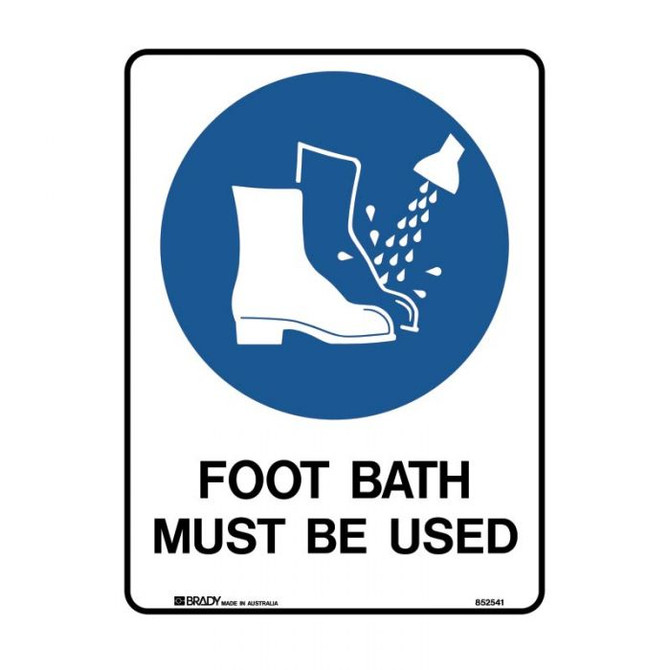 Foot Bath Must Be Used - Mandatory Signs