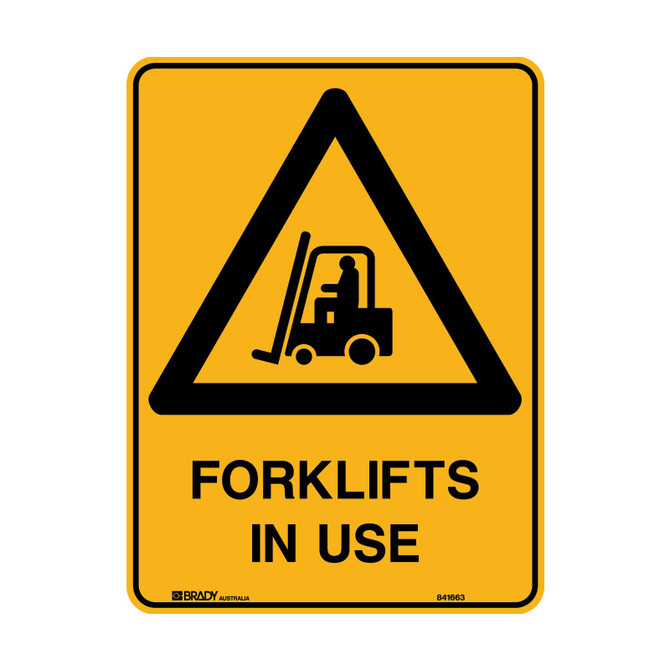 Forklifts In Use - Caution Signs