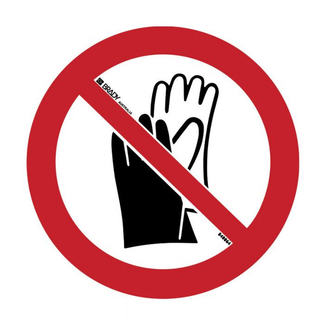 Gloves Prohibition Picto - Prohibition Signs