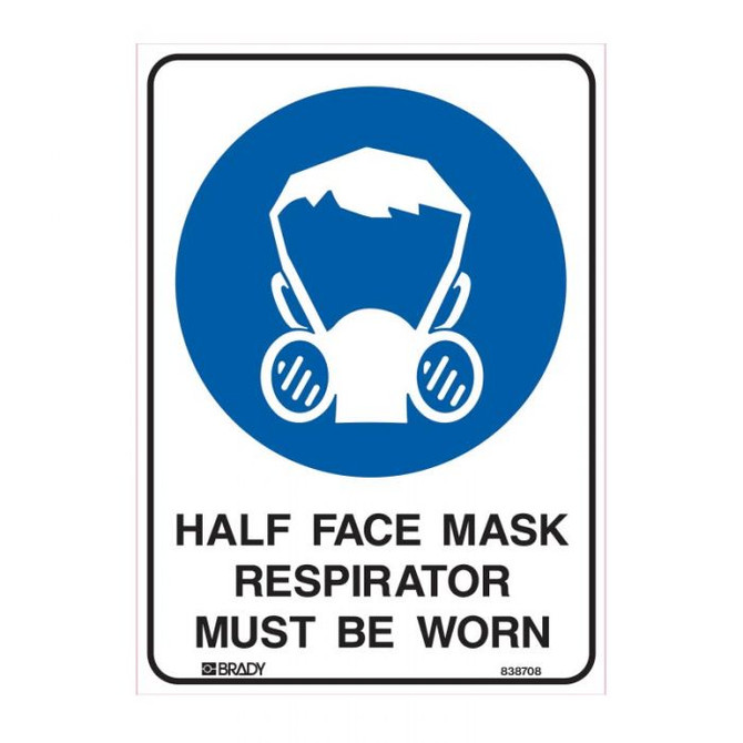 Half Face Mask Respirator Must - Mandatory Signs