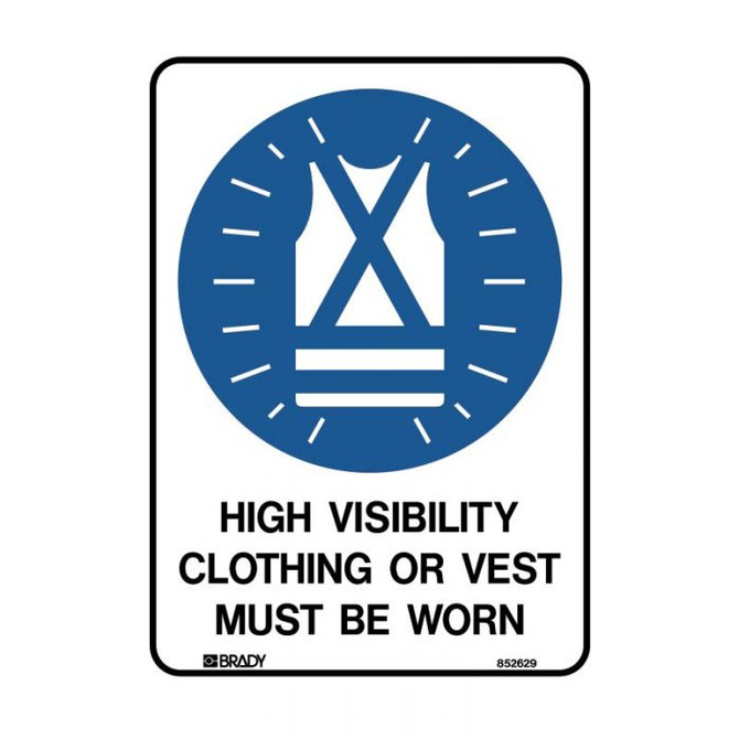 Hi Vis Clothing Or Vest Must Be Worn - Mandatory Signs