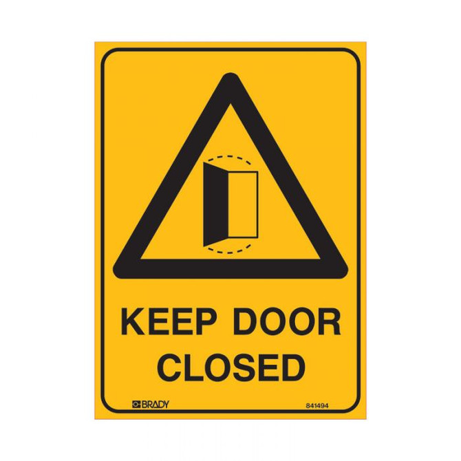 Keep Door Closed - Caution Signs
