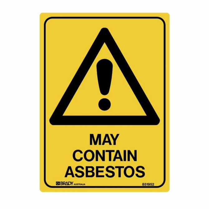 May Contain Asbestos - Caution Signs