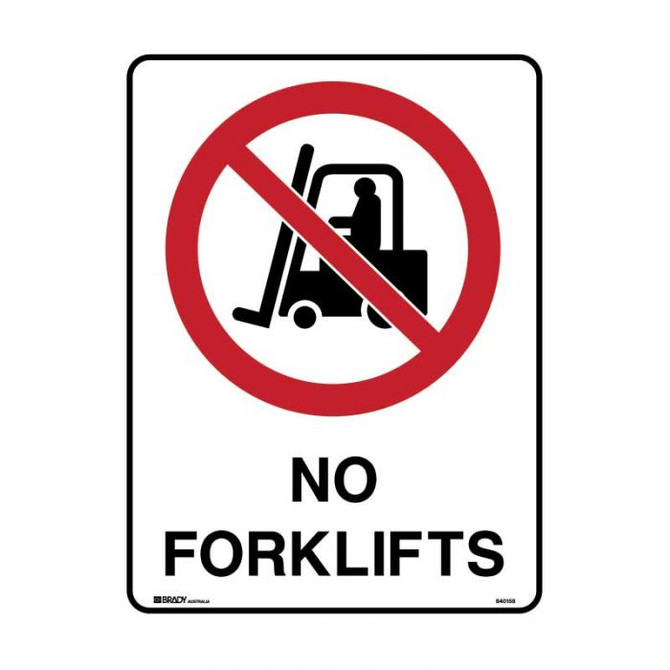 No Forklifts - Prohibition Signs
