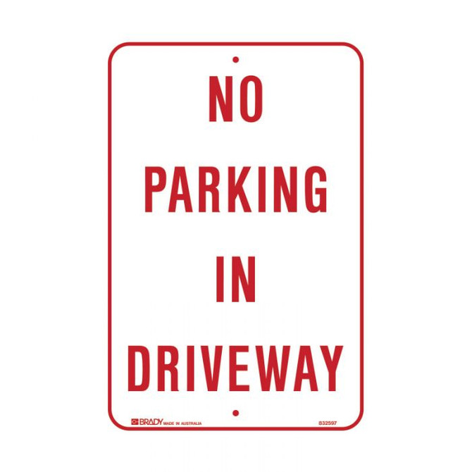 No Parking In Driveway - Parking Signs