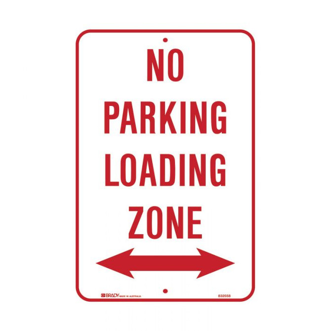 No Parking Loading Zone Both Arrows - Parking Signs