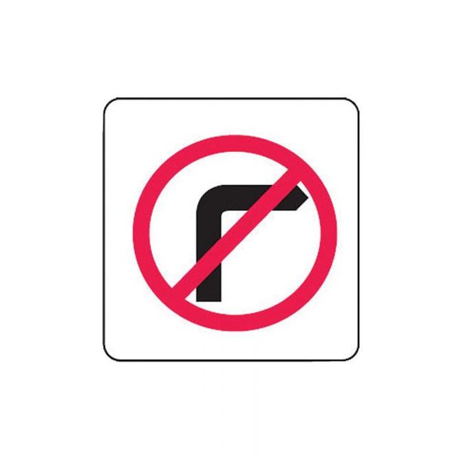 No Right Turn Picto Only - Road Signs 841882