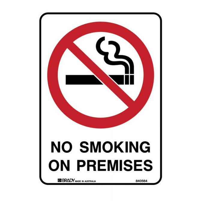 No Smoking On Premises - Prohibition Signs