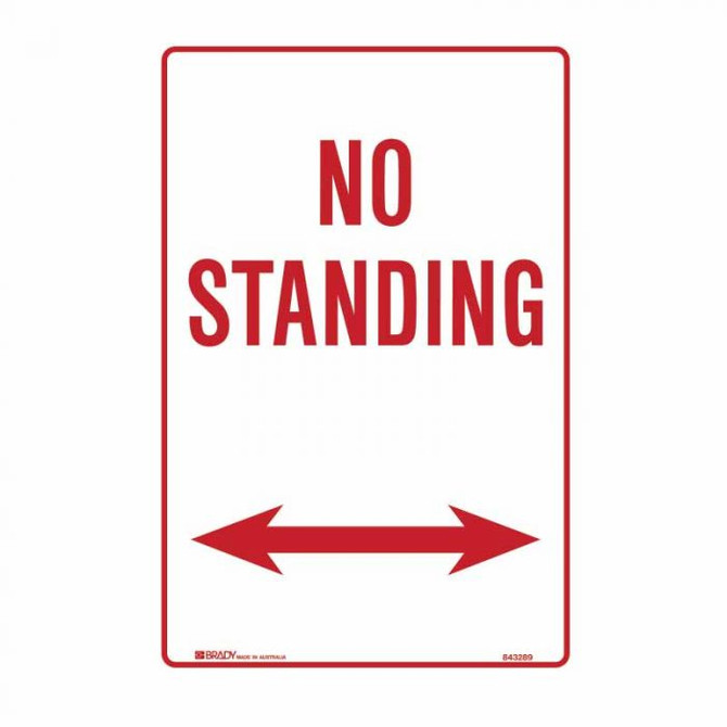 No Standing Both Arrows - Parking Signs