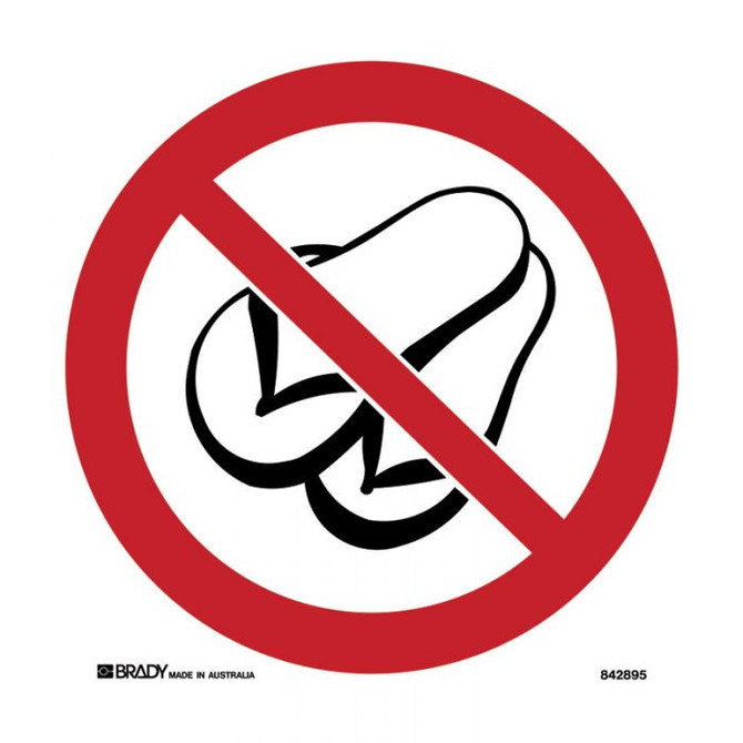 No Thongs Picto - Prohibition Signs