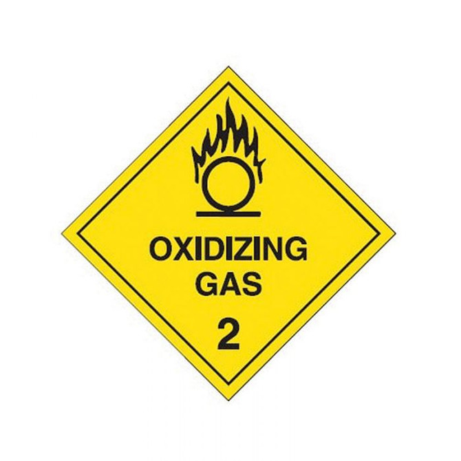 Oxidizing Gas 2 - Dangerous Goods Signs