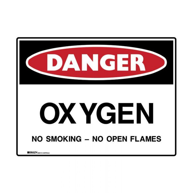 Oxygen No Smoking No Open Flames - Danger Signs