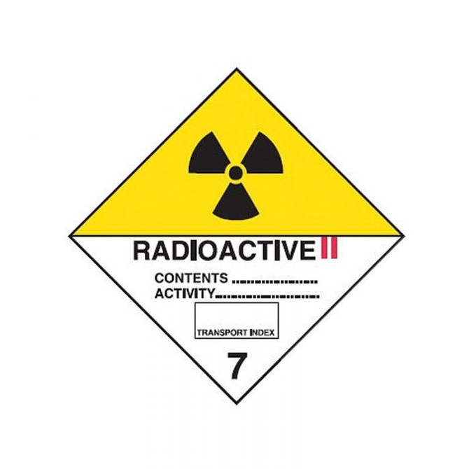 Radioactive II 7 - Dangerous Goods Signs