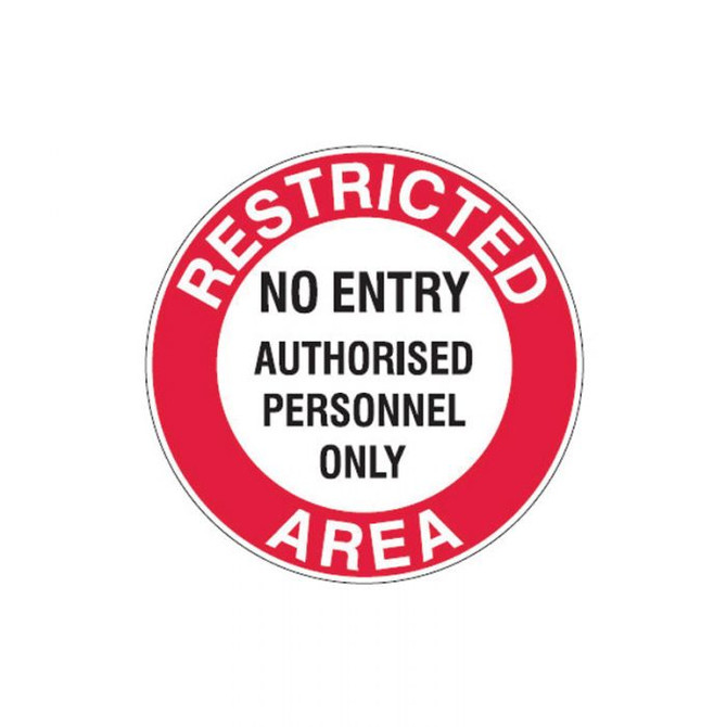 Restricted Area No Entry Authorised Personnel Only - Floor Signs