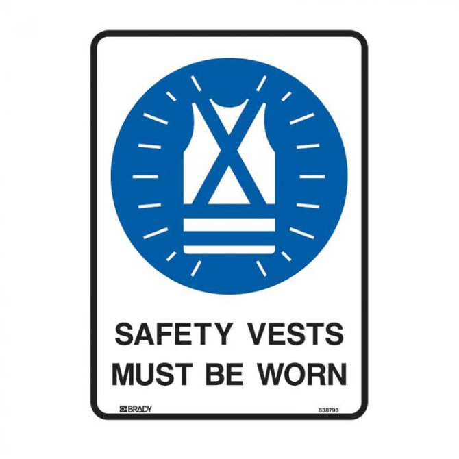Safety Vest Must Be Worn - Mandatory Signs