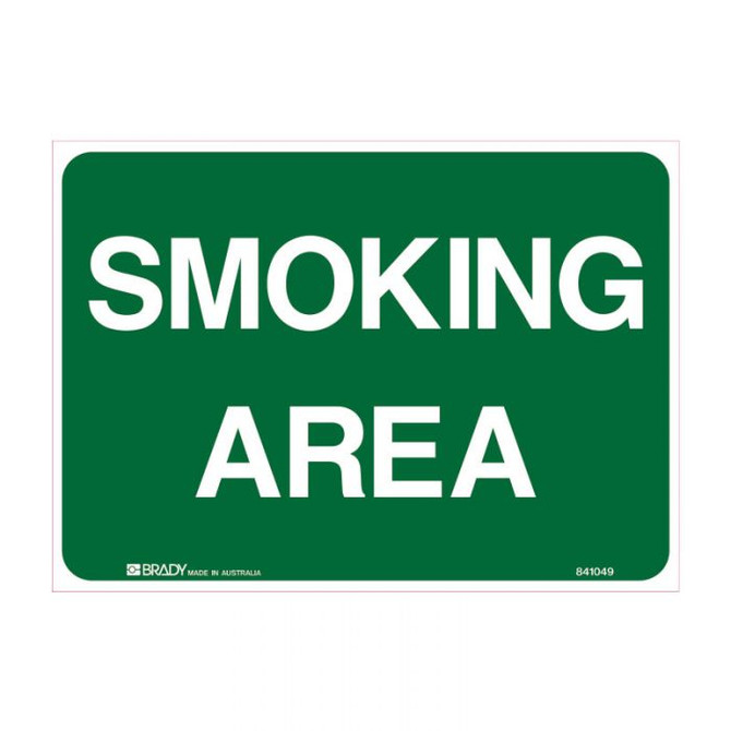 Smoking Area Green - No Smoking Signs