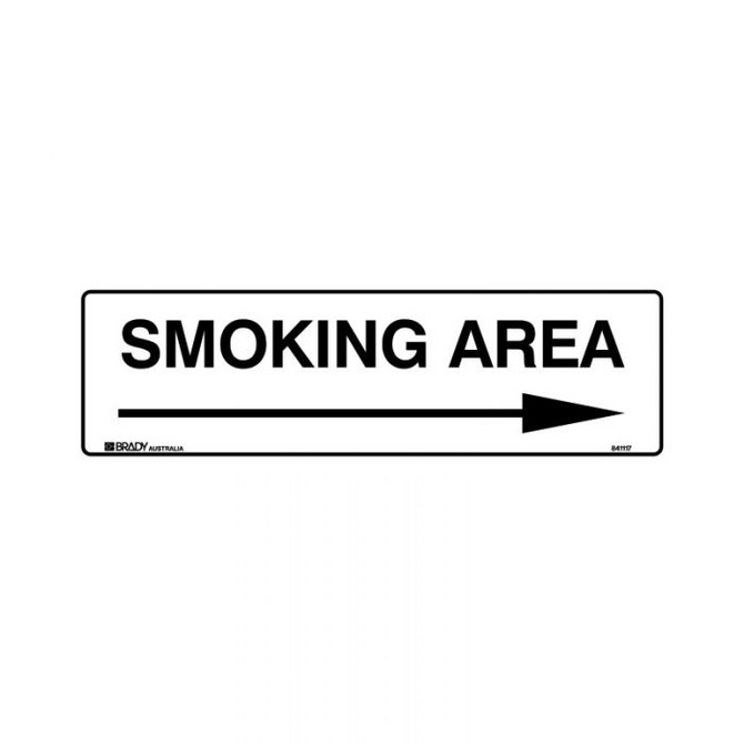 Smoking Area Right Arrow - No Smoking Signs